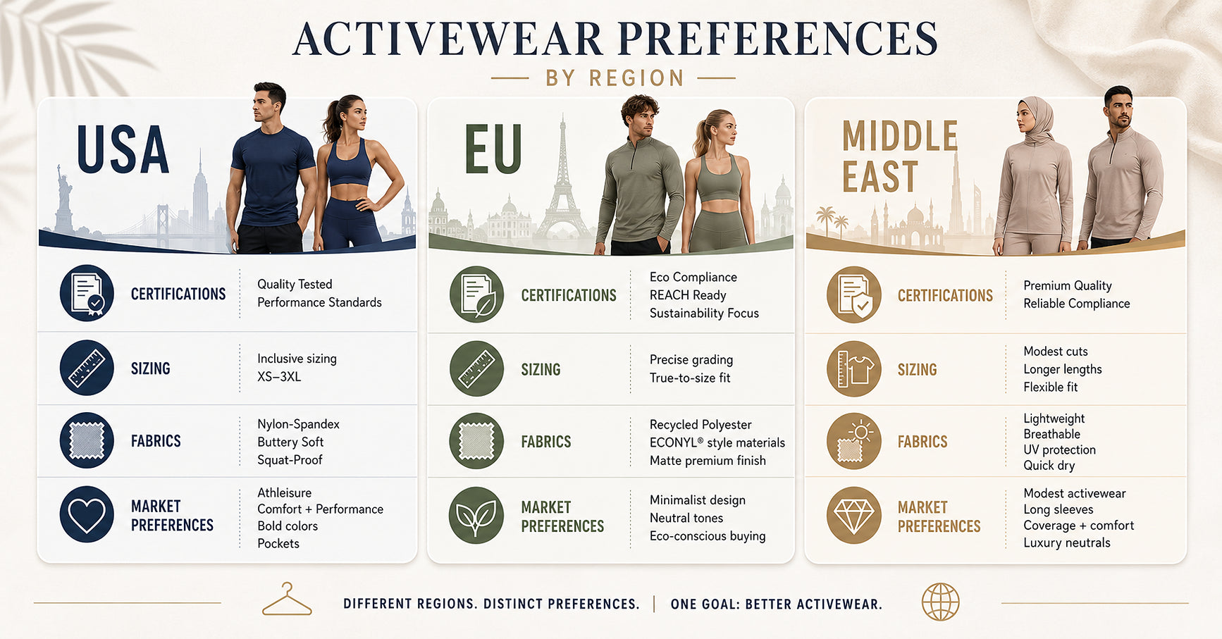 USA, EU, and Middle East Wholesale Comparison